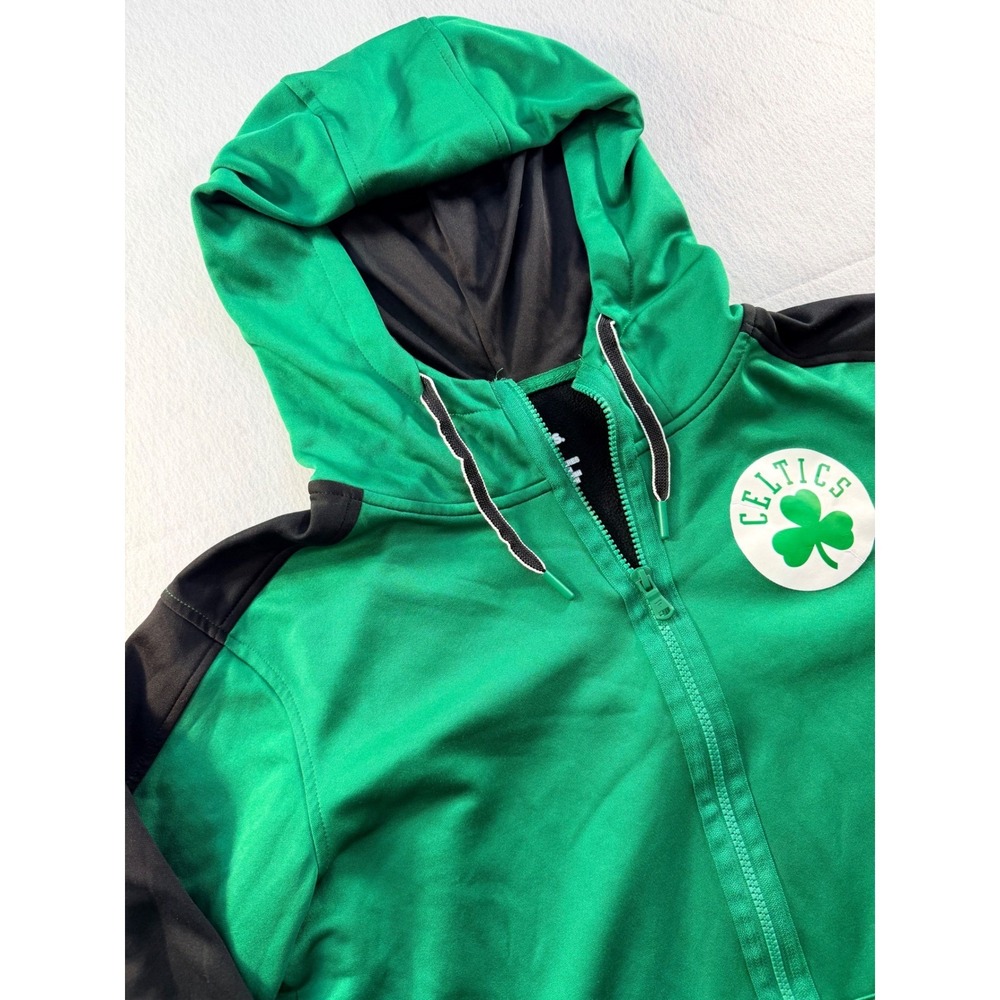Fanatics Boston Celtics NBA Full Zip Hoodie Track Jacket Green Black Mens Medium